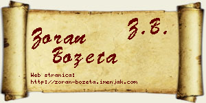 Zoran Bozeta vizit kartica